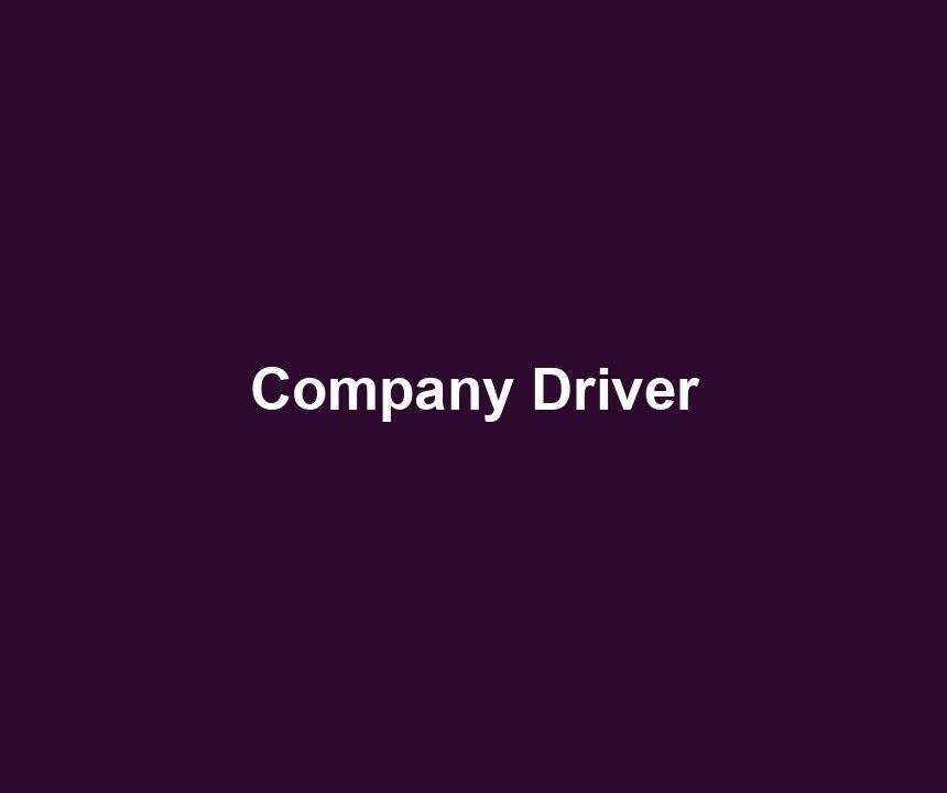 Company Driver