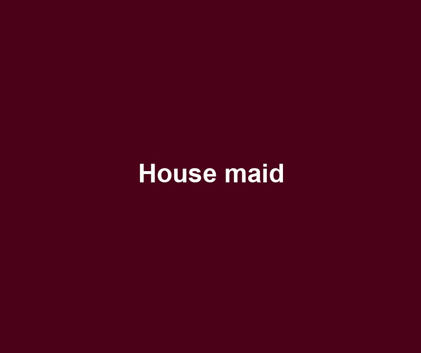 House maid