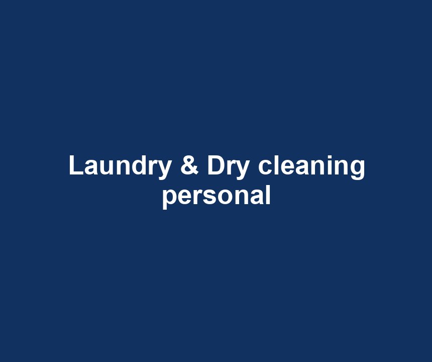 Laundry & Dry cleaning personal