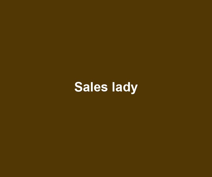 Sales lady