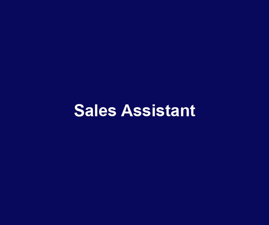 Sales Assistant