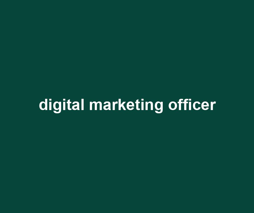 digital marketing officer
