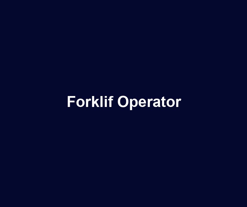 Forklif Operator