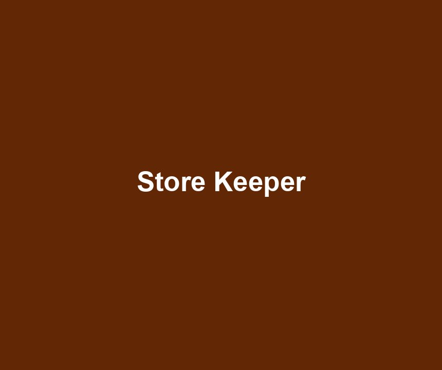 Store Keeper