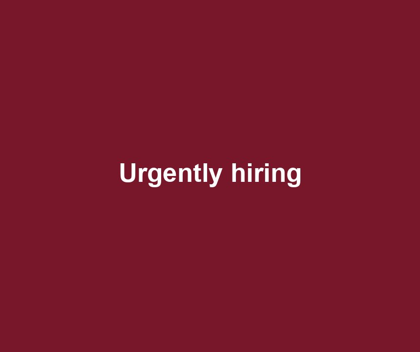 Urgently hiring