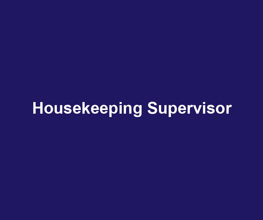 Housekeeping Supervisor