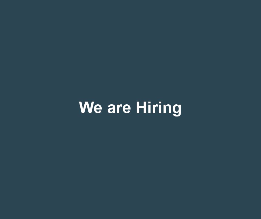 We are Hiring