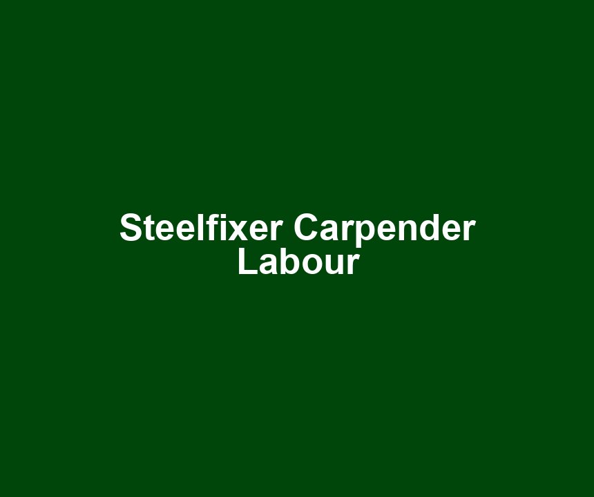 Steelfixer Carpender Labour