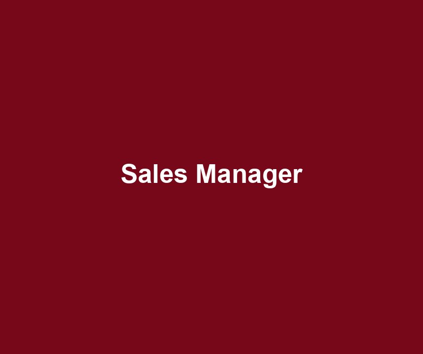 Sales Manager