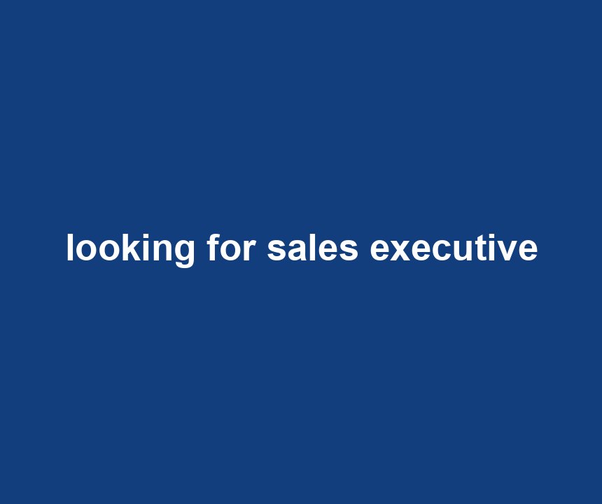 looking for sales executive
