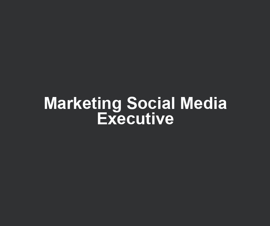 Marketing Social Media Executive