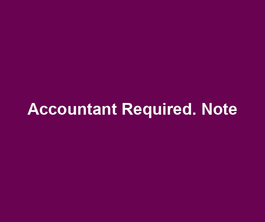 Accountant Required. Note