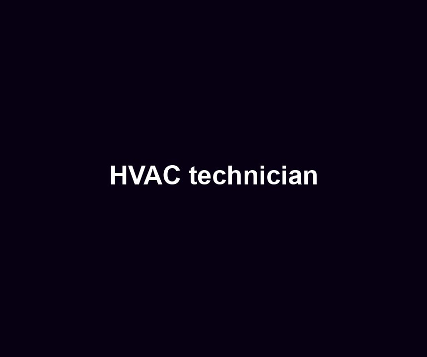 HVAC technician