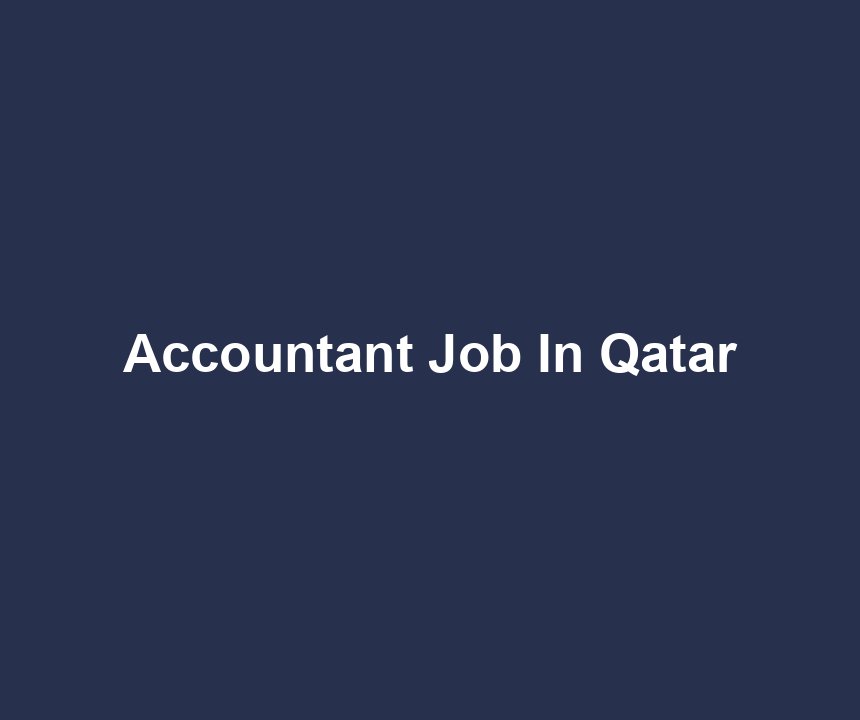 Accountant Job In Qatar