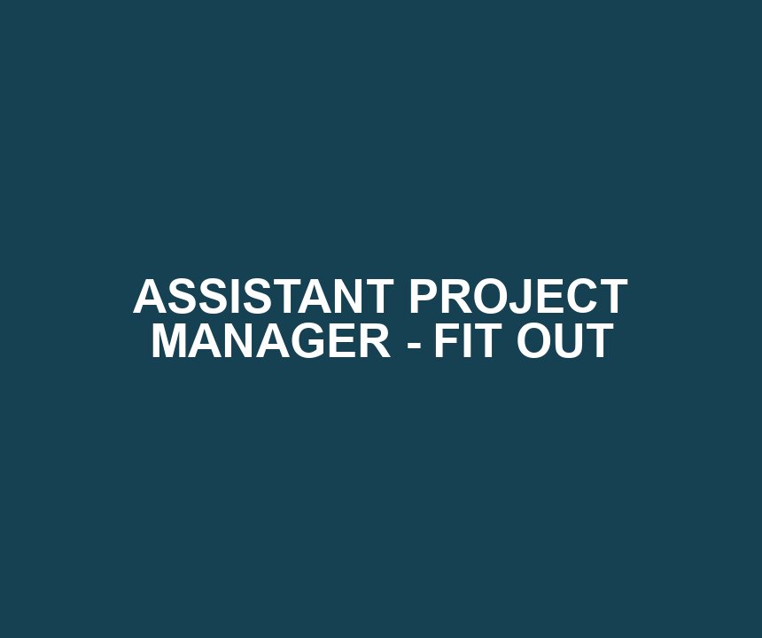 ASSISTANT PROJECT MANAGER - FIT OUT