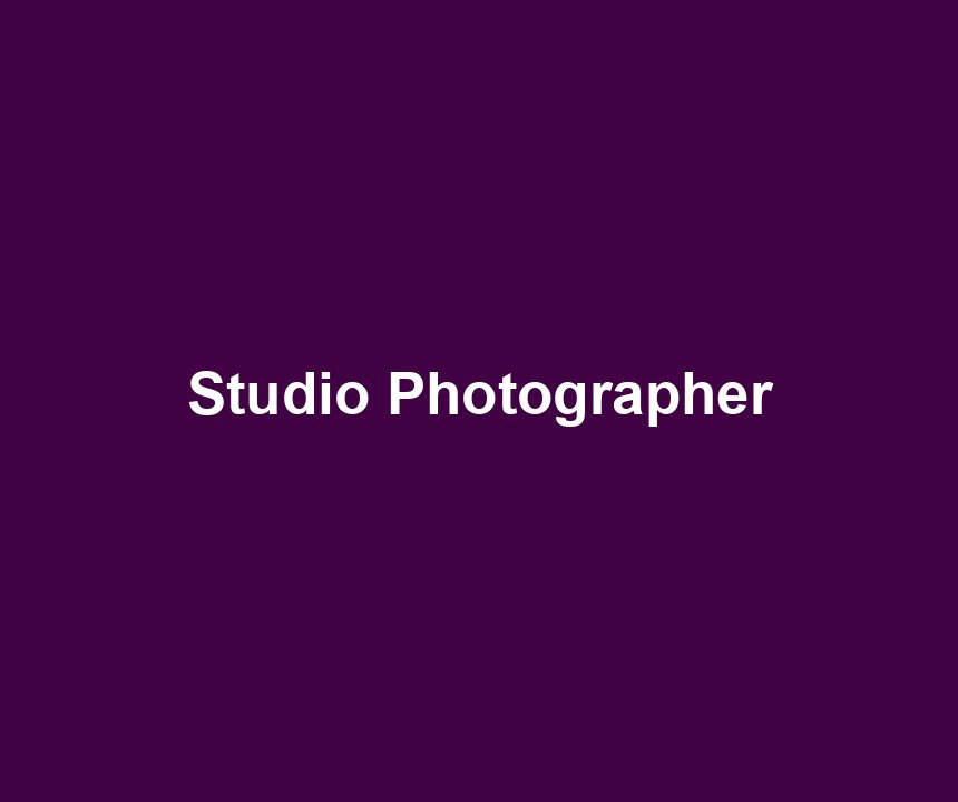 Studio Photographer