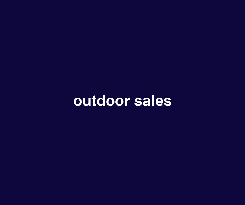 outdoor sales