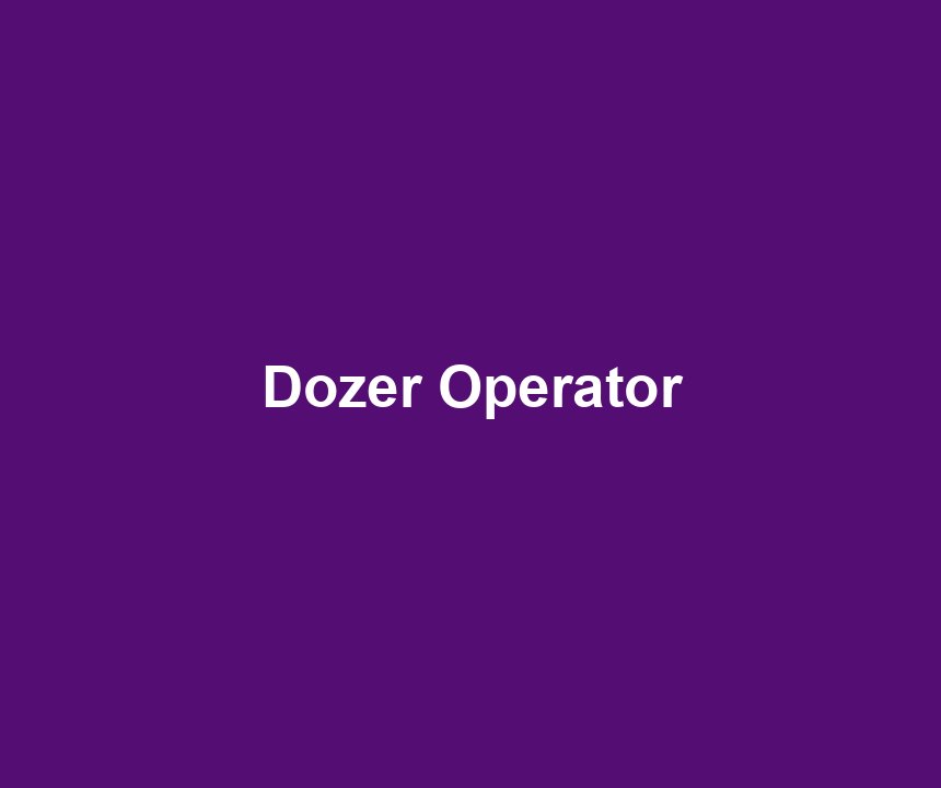 Dozer Operator