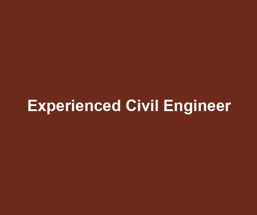 Experienced Civil Engineer