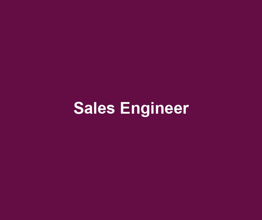 Sales Engineer