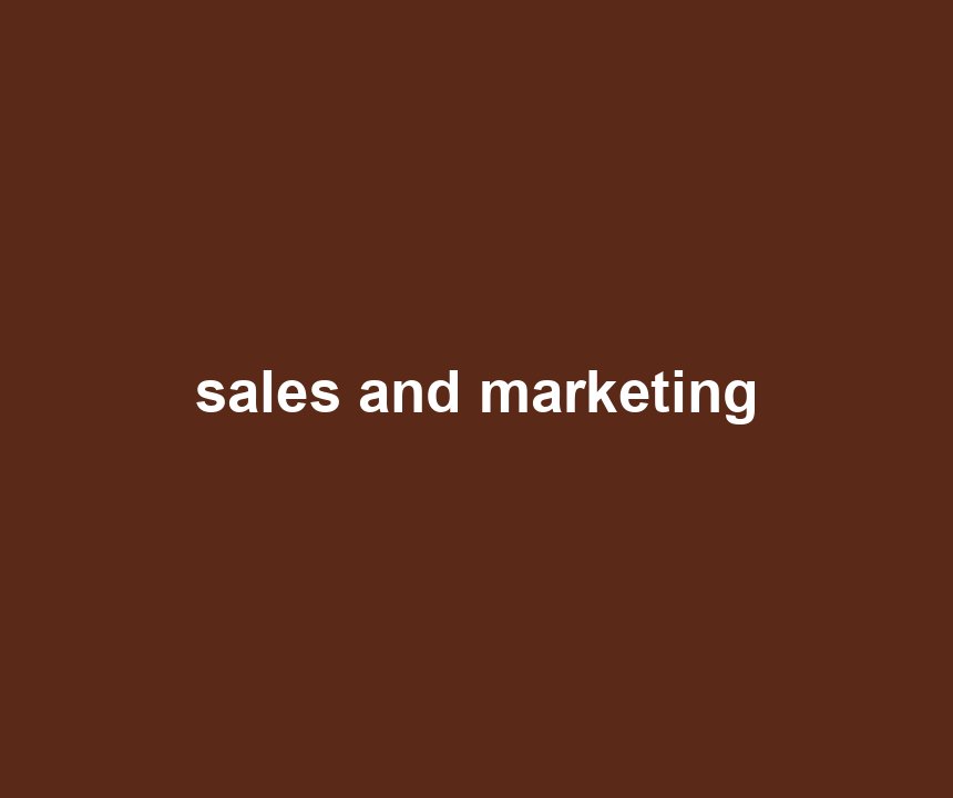 sales and marketing