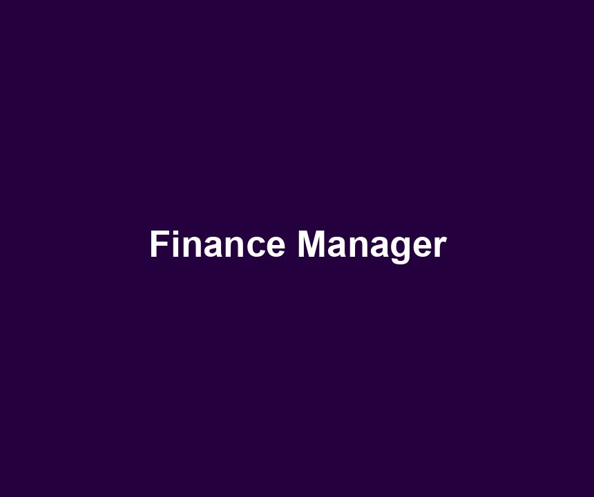 Finance Manager