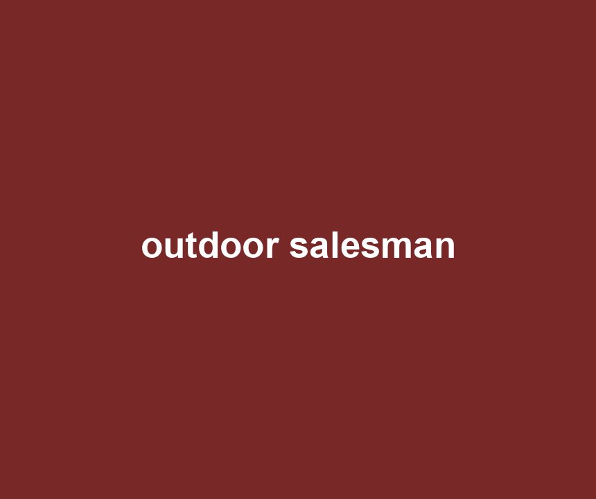 outdoor salesman