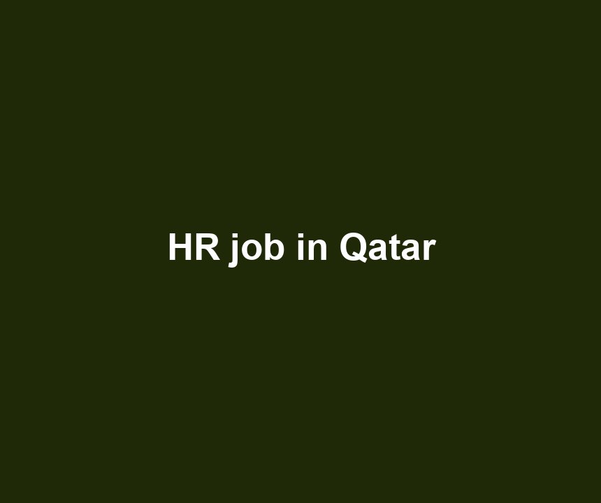 HR job in Qatar