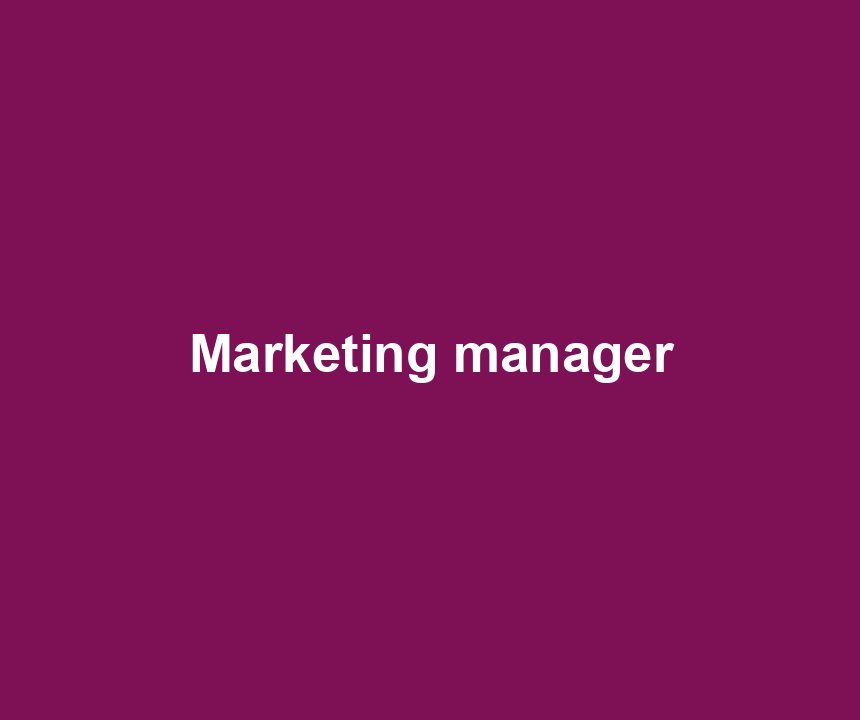 Marketing manager